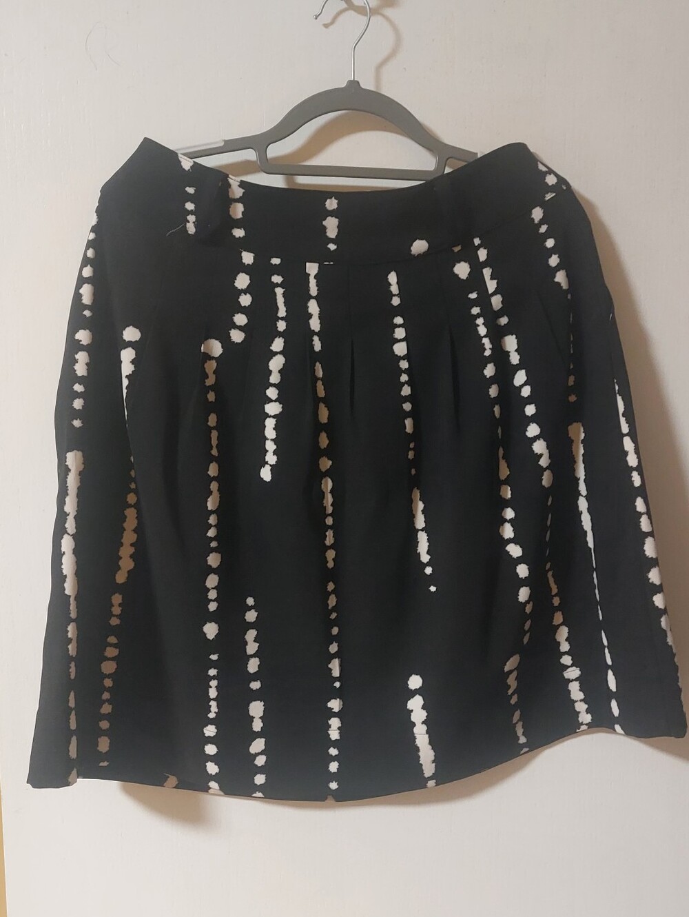 Black and White Printed A-Line Skirt